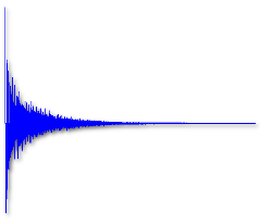 acoustic waveform of a room impulse response