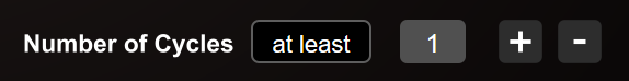 King Cobrato's UI controls for setting the number of LFO cycles.