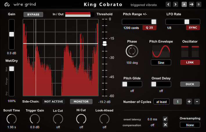 Wire Grind releases King Cobrato: A Threshold-Triggered Vibrato VST Effect